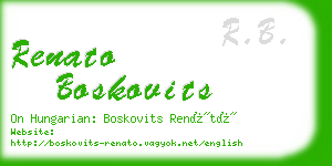 renato boskovits business card